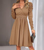 Robe A-Ligne Décolleté en V pour Femmes