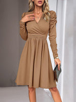 Robe A-Ligne Décolleté en V pour Femmes