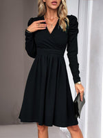 Robe A-Ligne Décolleté en V pour Femmes
