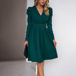 Robe A-Ligne Décolleté en V pour Femmes