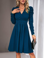 Robe A-Ligne Décolleté en V pour Femmes