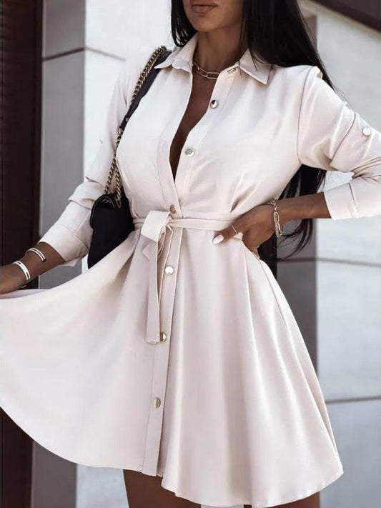 Robe A-ligne Décolleté en V pour Femmes