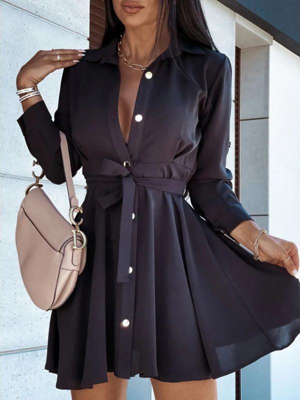 Robe A-ligne Décolleté en V pour Femmes