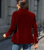 Blazer Féminin Élégant Boutons Dorés pour Femmes