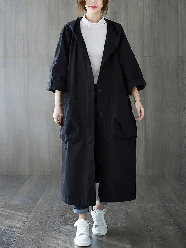 Trenchcoat Long Imperméable pour Femmes