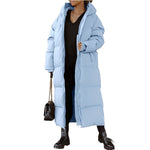 Manteau Long Décontracté à Capuche pour Femmes