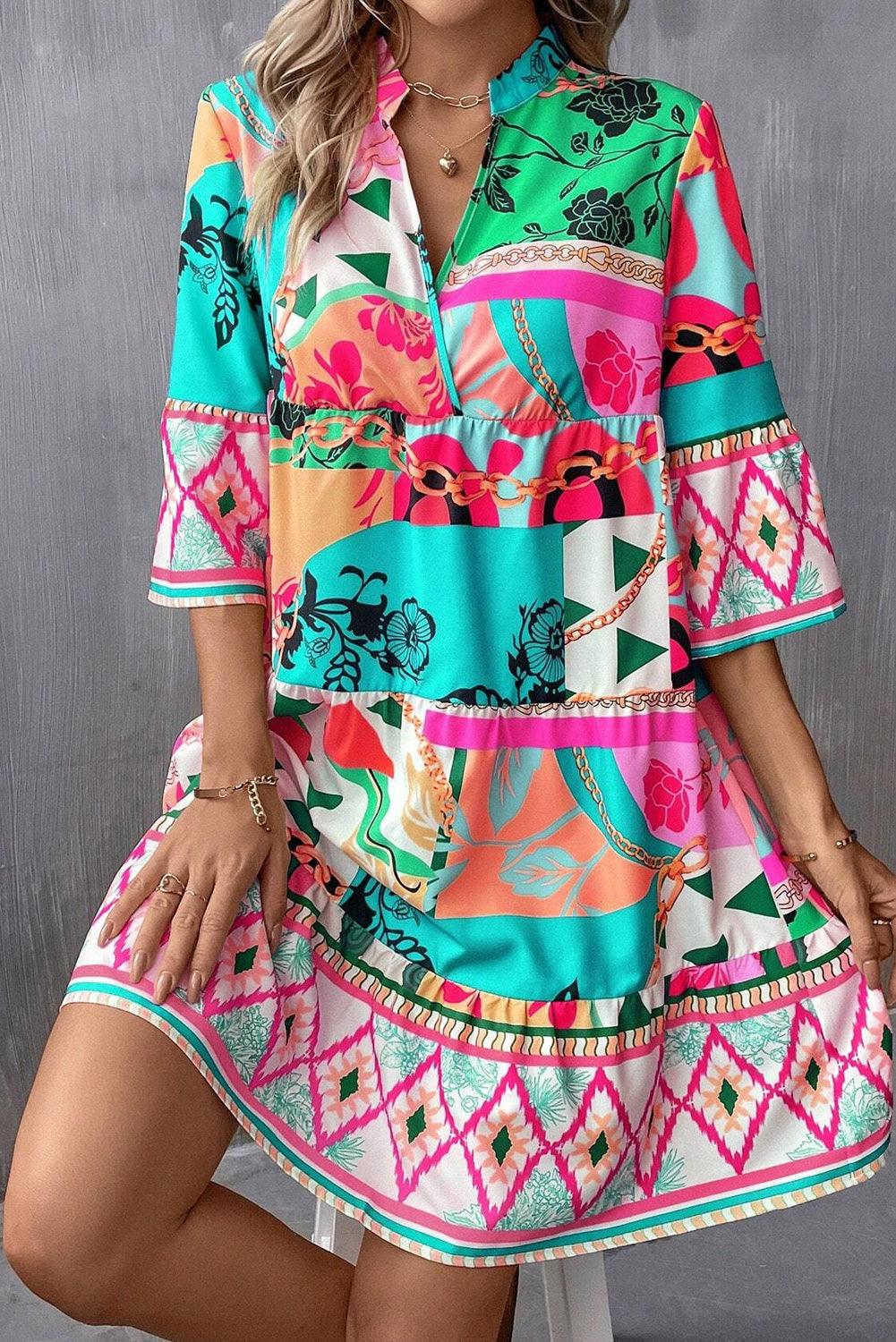 Robe Mini Abstraite pour Femmes