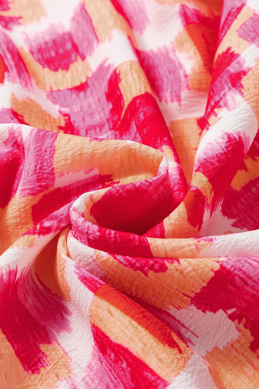 Robe Mini Sans Manches à Imprimé Abstrait pour Femmes