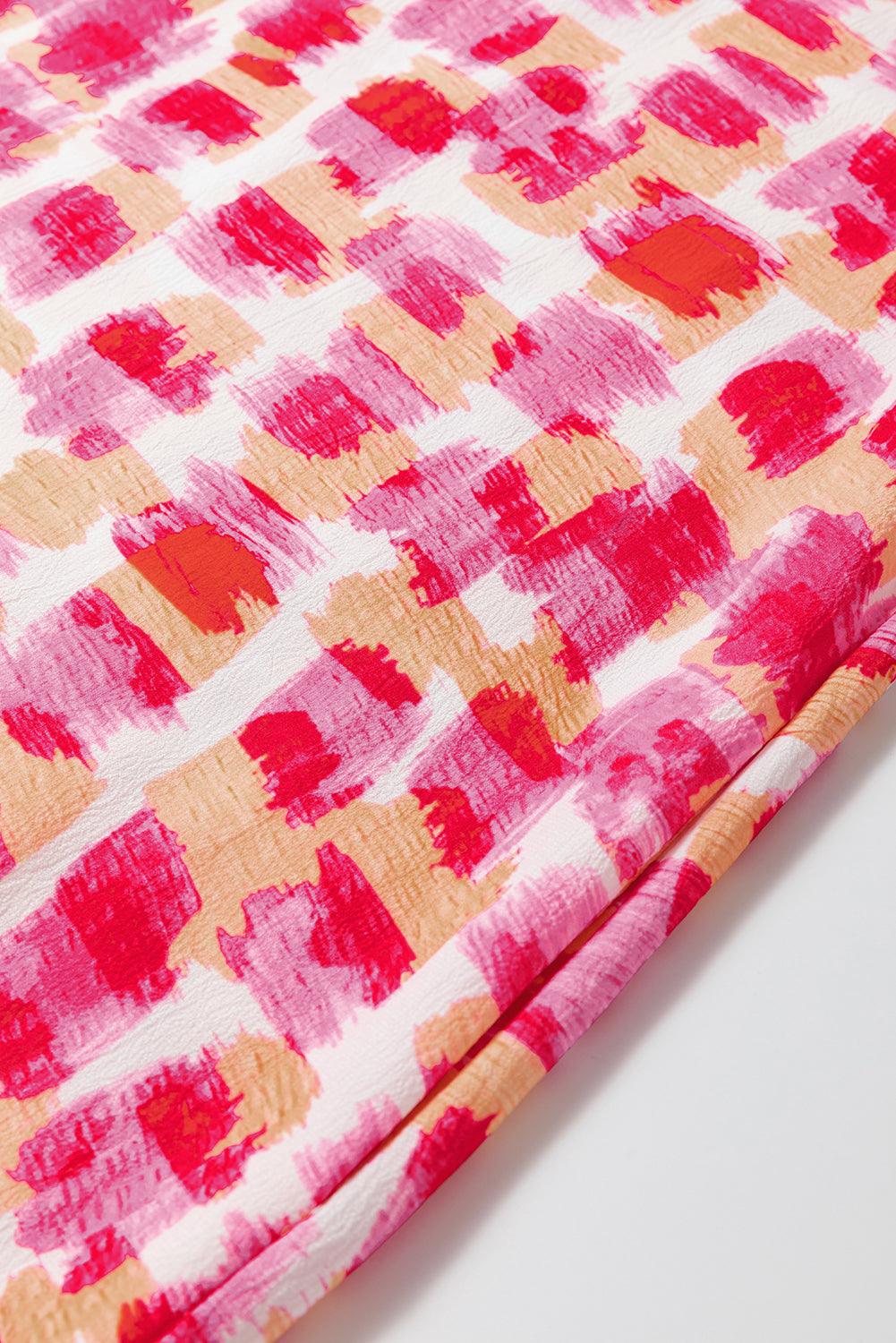 Robe Mini Sans Manches à Imprimé Abstrait pour Femmes