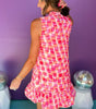 Robe Mini Sans Manches à Imprimé Abstrait pour Femmes
