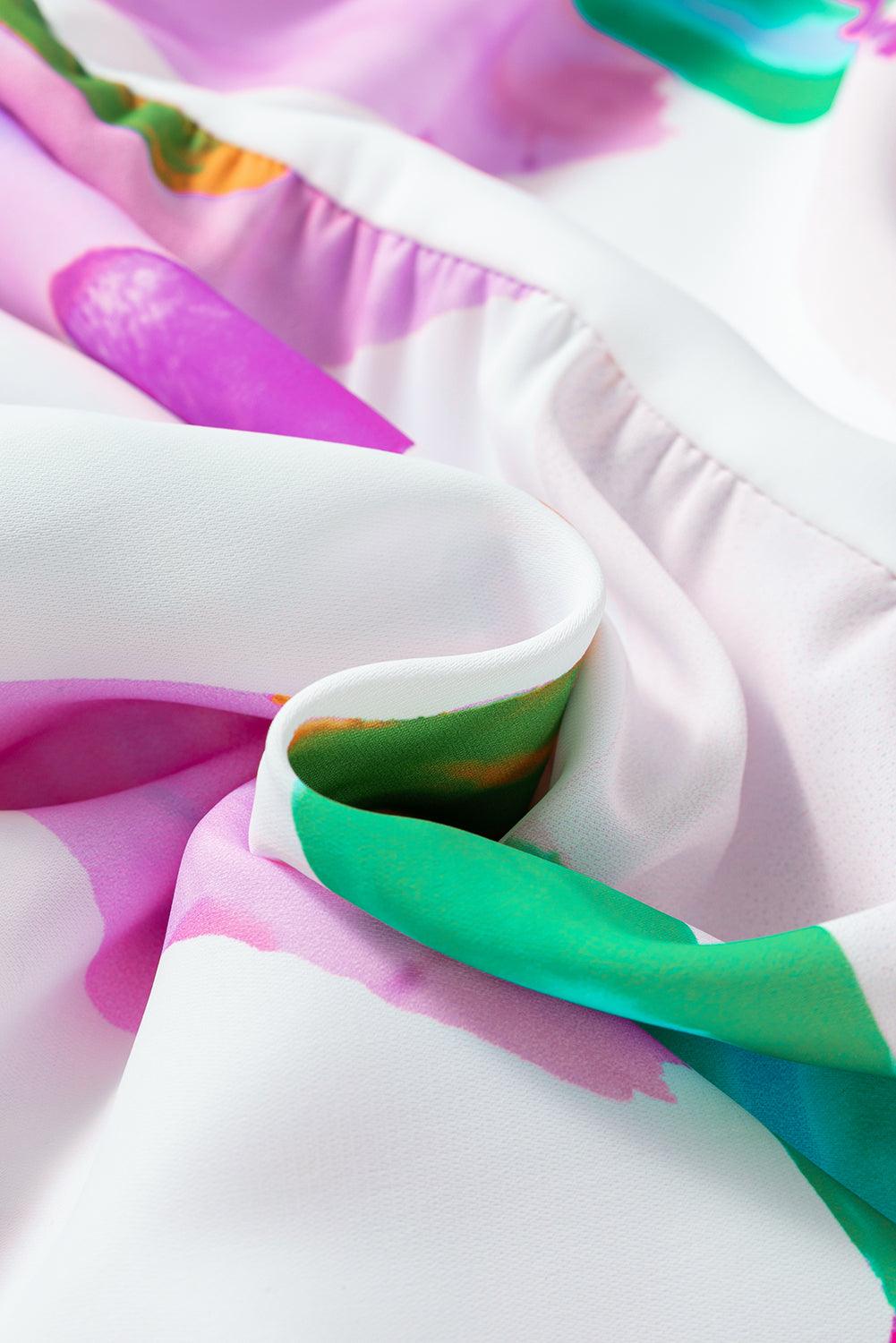 Robe Midi Imprimé Abstrait pour Femmes