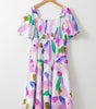 Robe Midi Imprimé Abstrait pour Femmes
