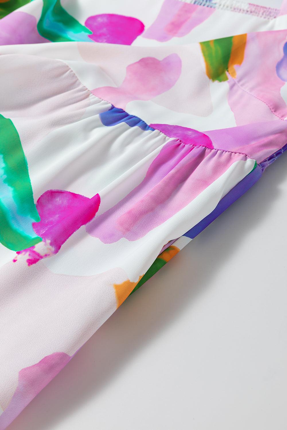 Robe Midi Imprimé Abstrait pour Femmes