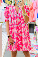 Robe Mini à Imprimé Abstrait pour Femmes