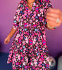 Robe à Imprimé Abstrait Col en V pour Femmes