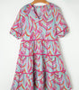 Robe à Volants Abstraite pour Femmes