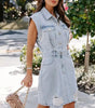 Robe en Denim Lavée pour Femmes