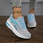 Chaussures Confort Compensées en Simili Cuir pour Femme