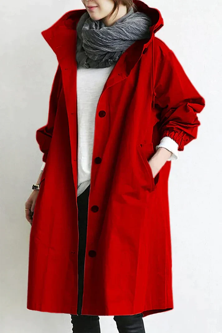 Trench Habillé à Capuche pour Femmes