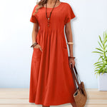 Robe en coton et lin pour femmes