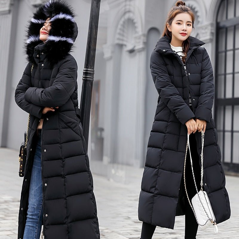 Manteau d'Hiver Long et Élégant pour Femmes