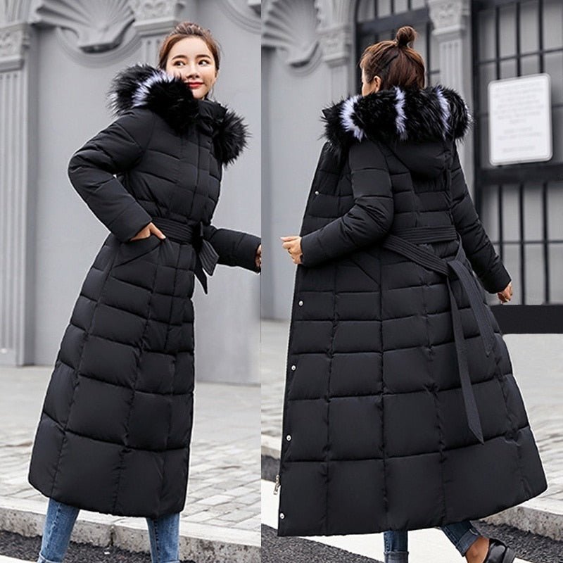 Manteau d'Hiver Long et Élégant pour Femmes