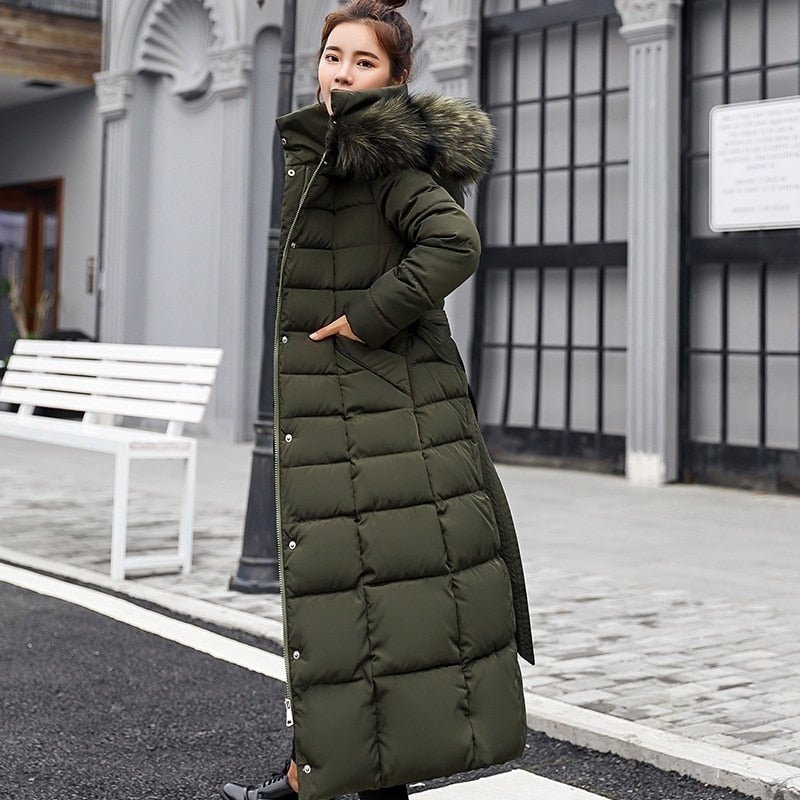 Manteau d'Hiver Long et Élégant pour Femmes
