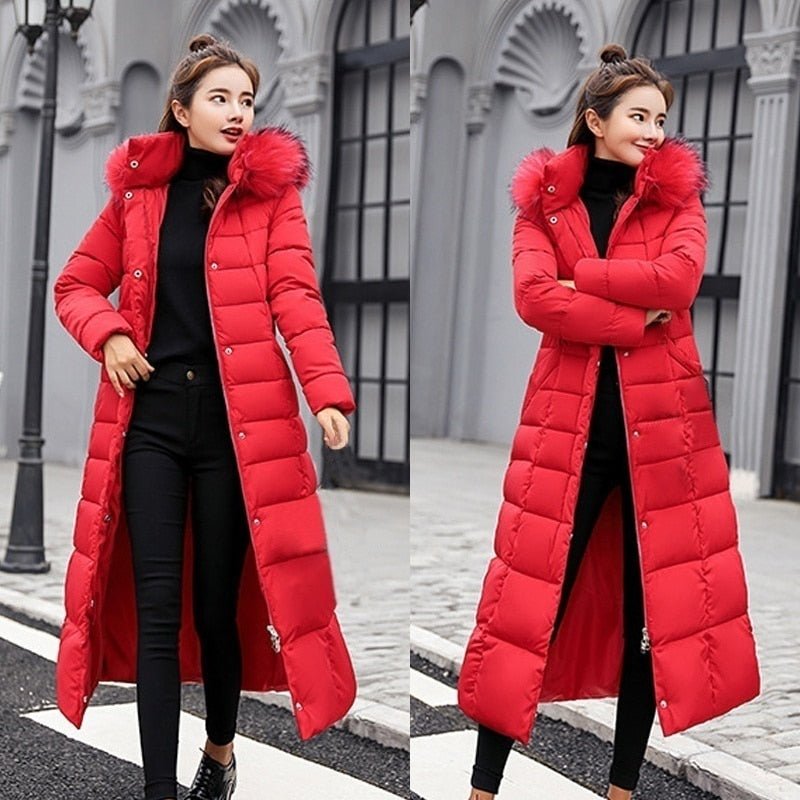 Manteau d'Hiver Long et Élégant pour Femmes