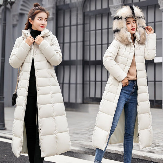 Manteau d'Hiver Long et Élégant pour Femmes