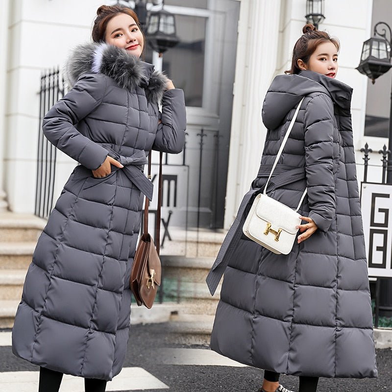 Manteau d'Hiver Long et Élégant pour Femmes