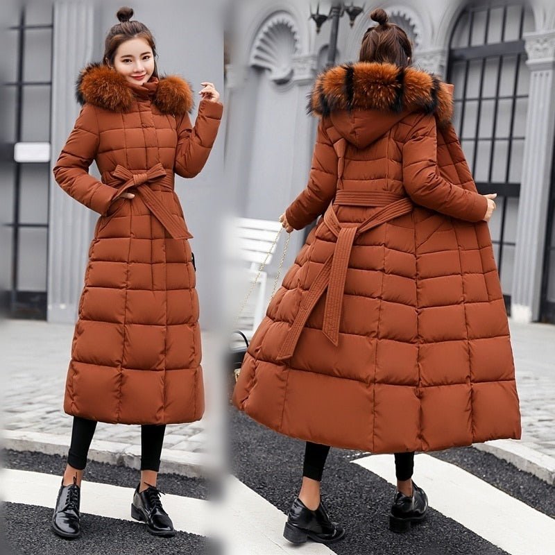 Manteau d'Hiver Long et Élégant pour Femmes