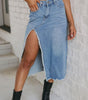 Jupe Midi Asymétrique Frangée pour Femmes