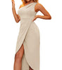 Robe Asymétrique Épaule Dégagée pour Femmes