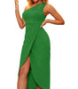 Robe Asymétrique Épaule Dégagée pour Femmes
