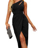 Robe Asymétrique Épaule Dégagée pour Femmes