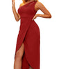 Robe Asymétrique Épaule Dégagée pour Femmes