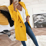 Manteau Long Type Blazer Élégant pour Femmes