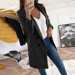 Manteau Long Type Blazer Élégant pour Femmes