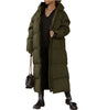 Manteau Long Décontracté à Capuche pour Femmes