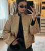 Veste Bomber Dorée Élégante pour Femmes