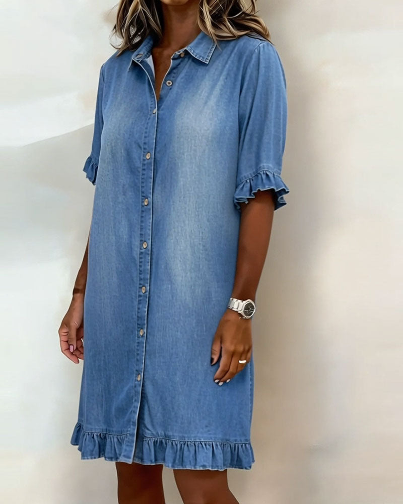 Robe en Denim avec Boutons pour Femme | Idéale pour le Quotidien