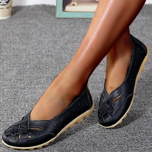 Ballerines En Cuir Microfibre Confortables Pour Femme | Idéales pour le Quotidien - Emilia Lane