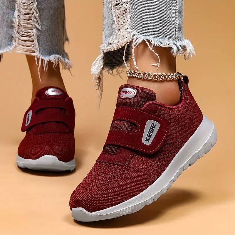 Basket Confortable à Scratchs en Maille Respirante pour Femme - Emilia Lane