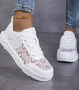 Baskets en Dentelle Florale et Lacets pour Femme - Emilia Lane