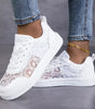 Baskets en Dentelle Florale et Lacets pour Femme