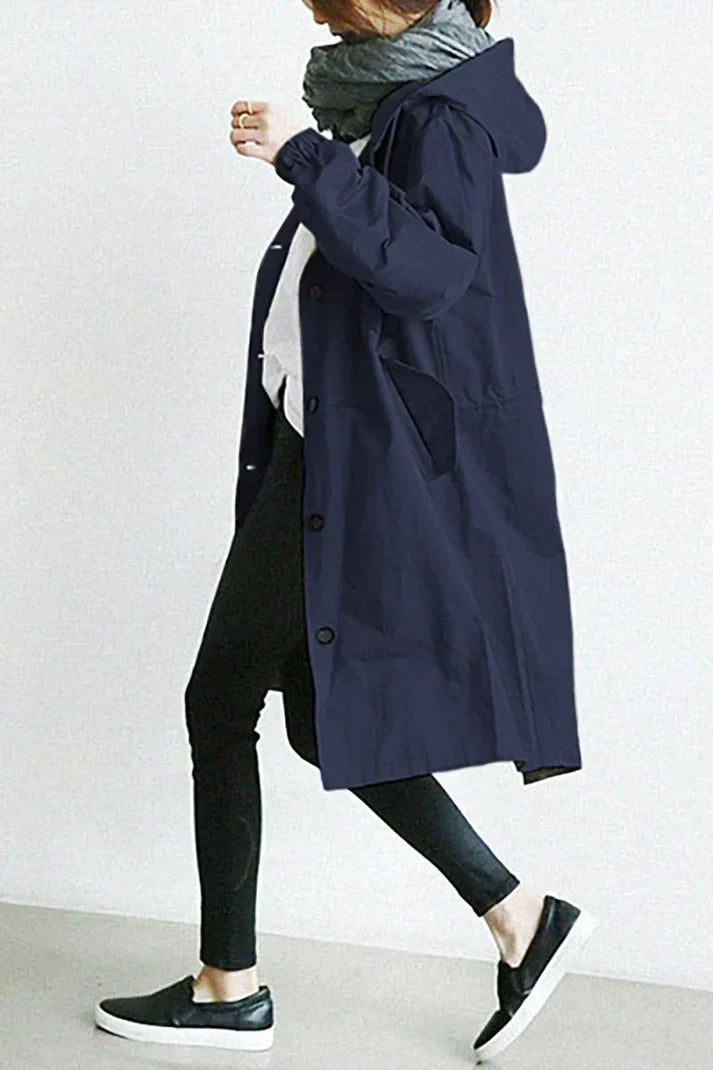 Trench Habillé à Capuche pour Femmes