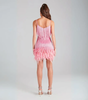 Mini Dress with Feathers and Sequins for Women