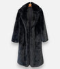 Manteau Long en Fausse Fourrure pour Femmes
