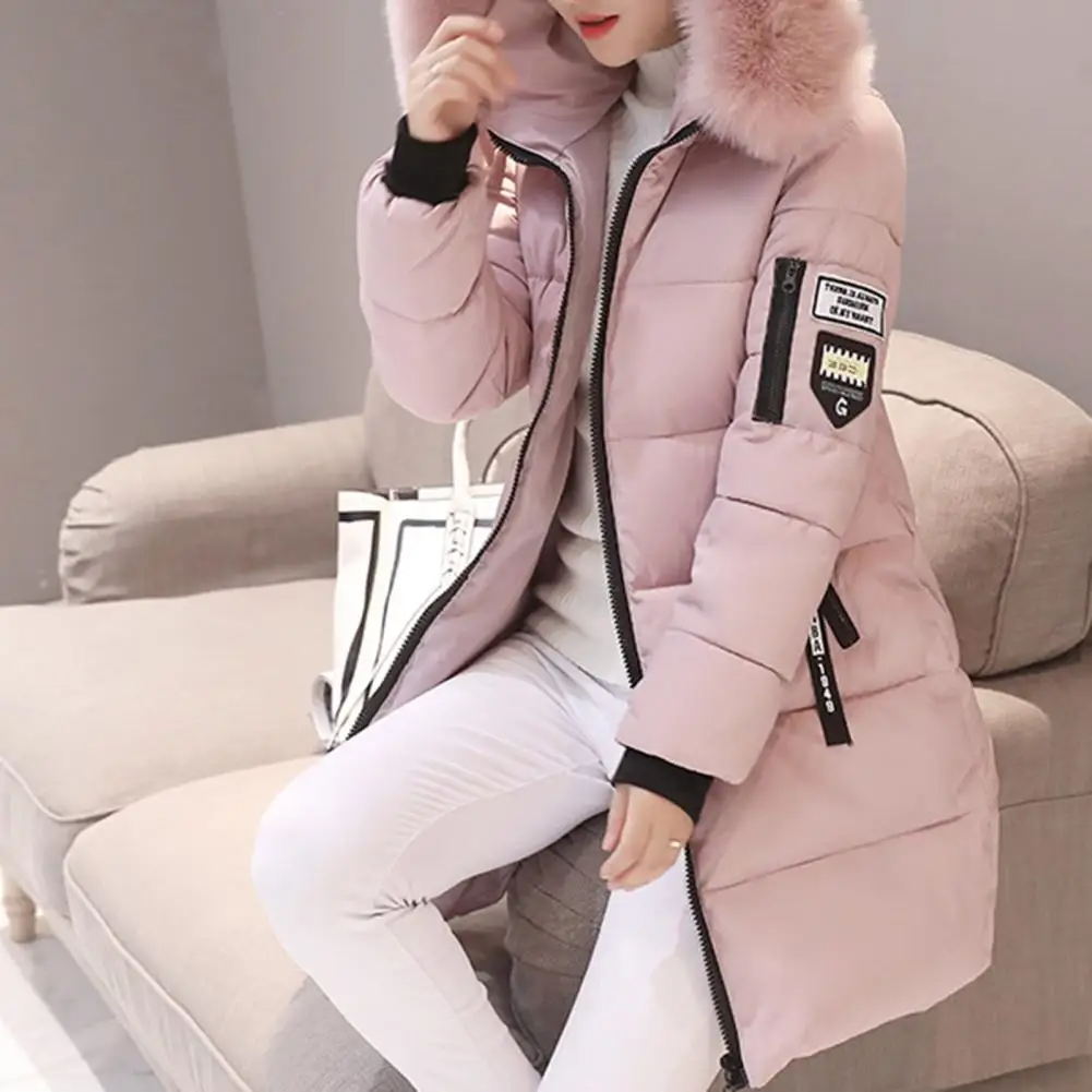 Elegant Long Coat with Hood in Faux Fur for Women