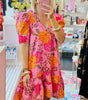 Robe Mini Fleurie avec Volants pour Femmes